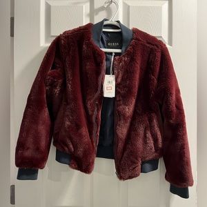 Guess Jolene faux-fur bomber jacket